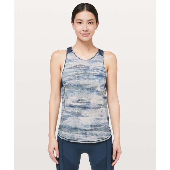 Lululemon Sculpt Tank II Mesh Scape‎ Multi / True Navy. Size S - Picture 1 of 6